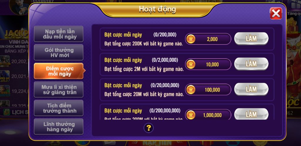Chương trình tặng điểm cược mỗi ngày tại cổng game 68 game bài đơn giản, dễ dàng khi đặt cược